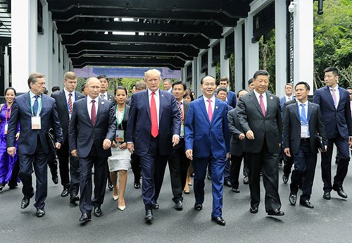 Chủ tịch nước Trần Đại Quang và lãnh đạo các nước Trung Quốc, Nga, Mỹ tại Hội nghị cấp cao APEC 2017.