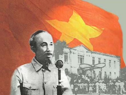 Chủ tịch Hồ Chí Minh đọc bản Tuyên ngôn độc lập tại Quảng trường Ba Đình, ngày 2-9-1945. Ảnh tư liệu.