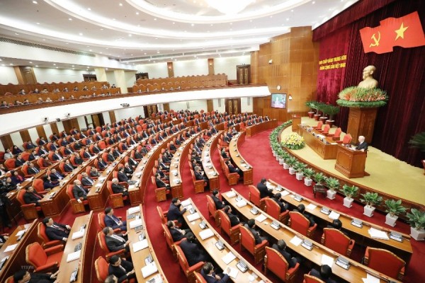 Toàn cảnh phiên bế mạc Hội nghị lần thứ 14 Ban Chấp hành Trung ương Đảng Cộng sản Việt Nam khóa XII. (Ảnh: Phương Hoa/TTXVN)