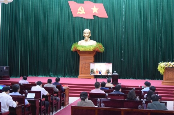 Quang cảnh Hội nghị điểm cầu tại tỉnh Kon Tum