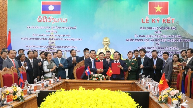 Tỉnh Kon Tum và tỉnh Sê Kông (Lào) ký kết hợp tác giai đoạn 2022 – 2027