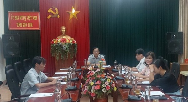 Quang cảnh hội nghị điểm cầu tại tỉnh Kon Tum