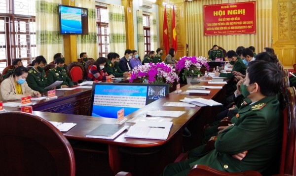 Quang cảnh tại điểm cầu Bộ Chỉ huy BĐBP tỉnh Kon Tum
