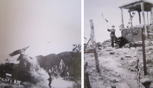 Hình ảnh quân ta đánh chiếm sân bay Phượng Hoàng (4-1972) và hình ảnh cờ giải phóng tung bay trên căn cứ địa của địch tại Đăk Tô-Tân Cảnh