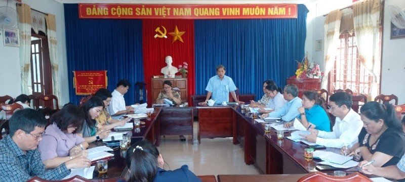 Đồng chí Trần Lạc phát biểu tại buổi kiểm tra, khảo sát tại huyện Kon Rẫy