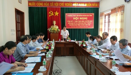 Phó Chủ tịch HĐND tỉnh Nguyễn Thế Hải phát biểu tại hội nghị