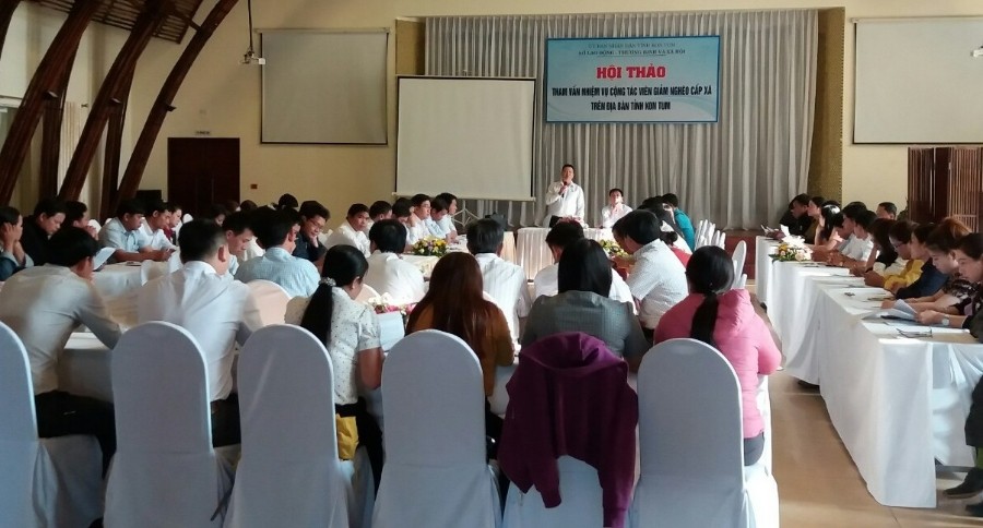 Hội thảo tham vấn nhiệm vụ Cộng tác viên giảm nghèo cấp xã được tổ chức tại thành phố Kon Tum ngày 27/3/2018