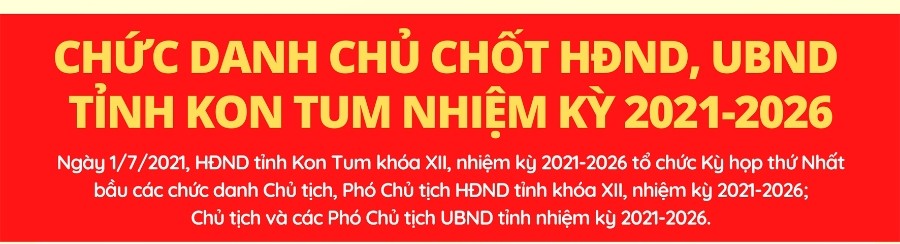 [INFOGRAPHIC] Kon Tum bầu các chức danh chủ chốt HĐND, UBND tỉnh nhiệm kỳ 2021-2026