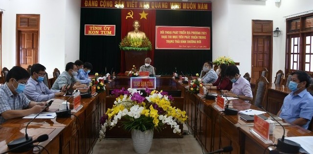 Quang cảnh Hội nghị điểm cầu tỉnh Kon Tum