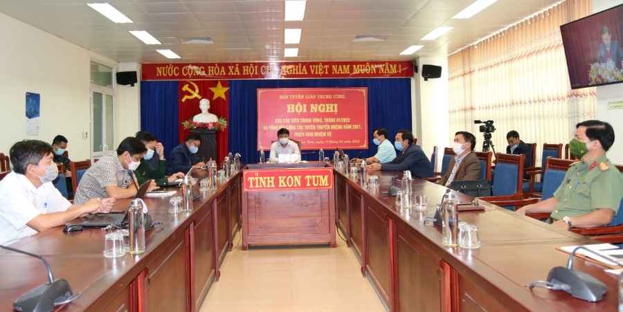 Quang cảnh Hội nghị tại điểm cầu tỉnh Kon Tum