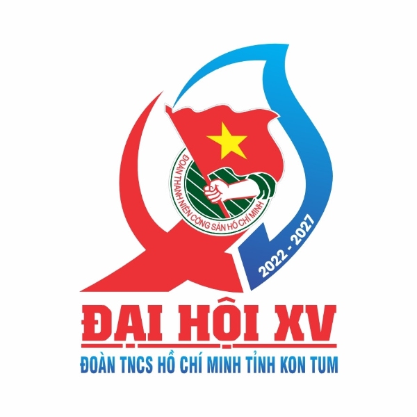 Biểu trưng chính thức của Đại hội đại biểu Đoàn TNCS Hồ Chí Minh tỉnh Kon Tum lần thứ XV, nhiệm kỳ 2022- 2027